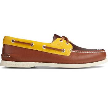 Sperry Authentic Original Tri-tone Hnede - Panske Mokasíny